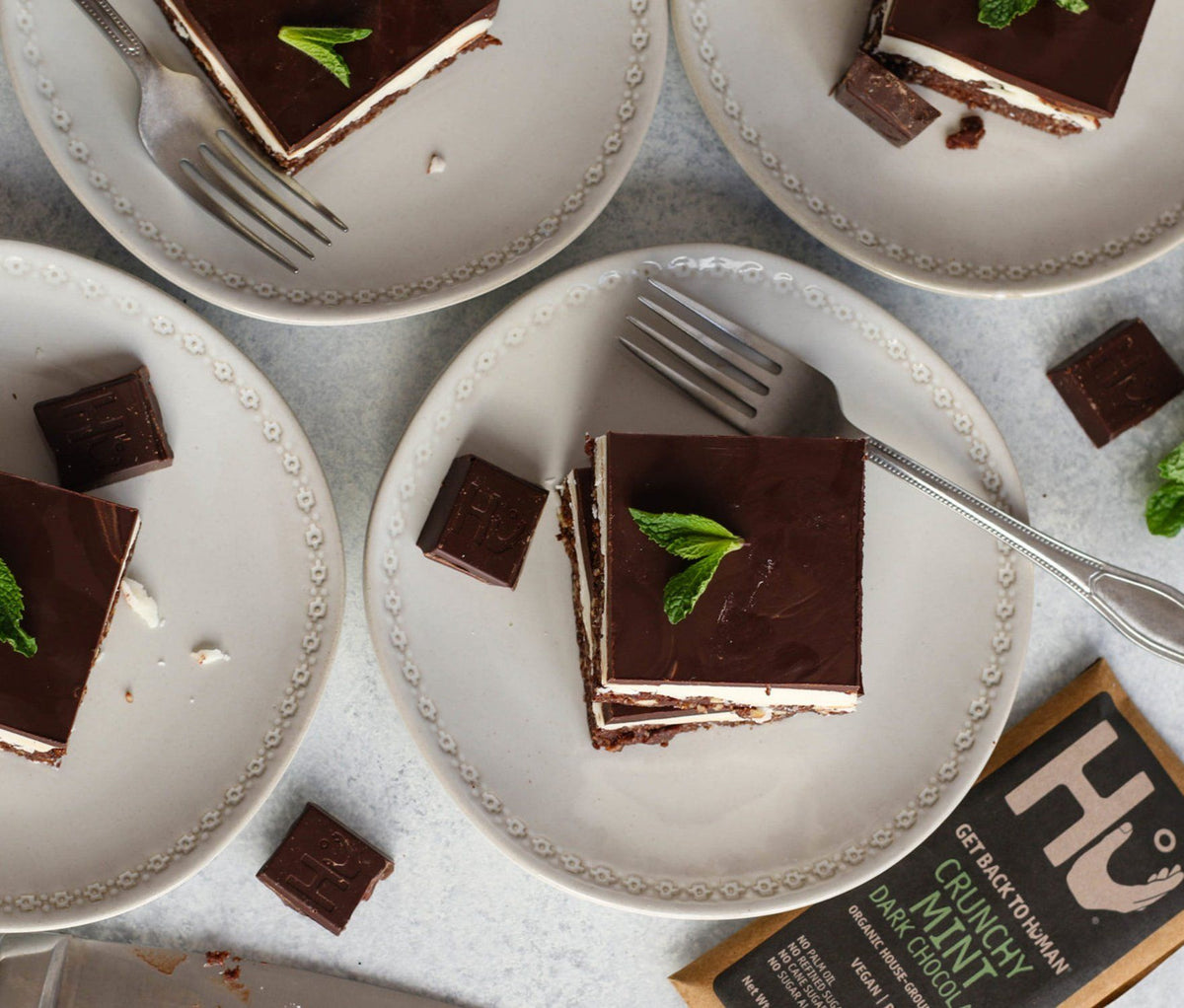 VEGAN MINT DARK CHOCOLATE COCONUT LAYER BARS